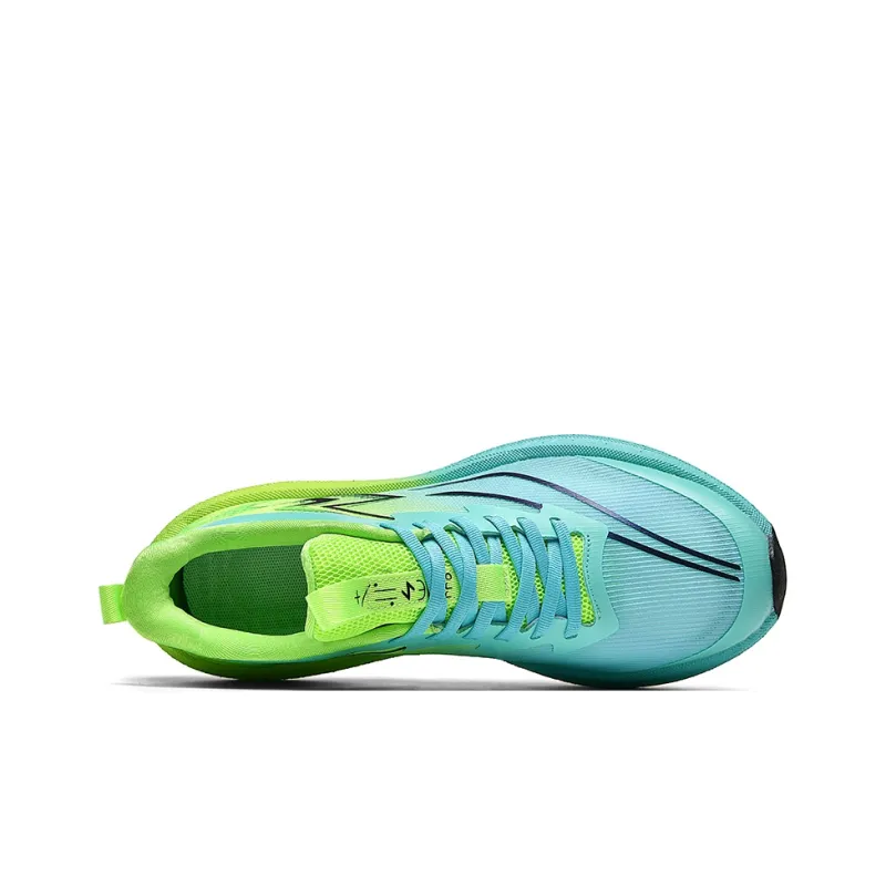 Kuding Running Shoes Unisex Low Top Electric Blue/Grass Green/Flint Red-10