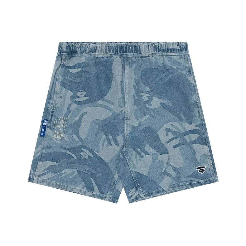 Aape Casual Shorts Men Blue BLL-0