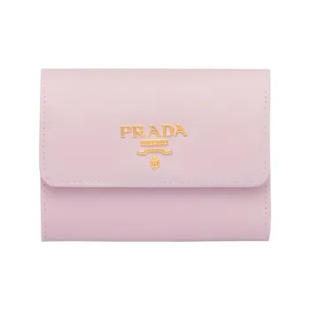 PRADA Saffiano Leather Wallet Women's Pink