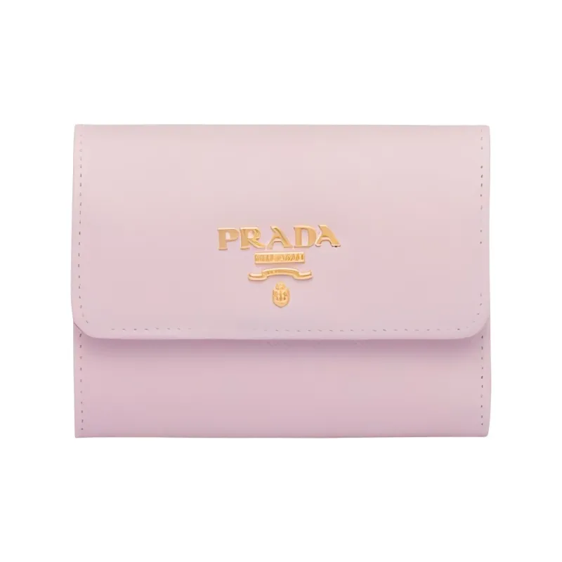 PRADA Saffiano Leather Wallet Women's Pink-0
