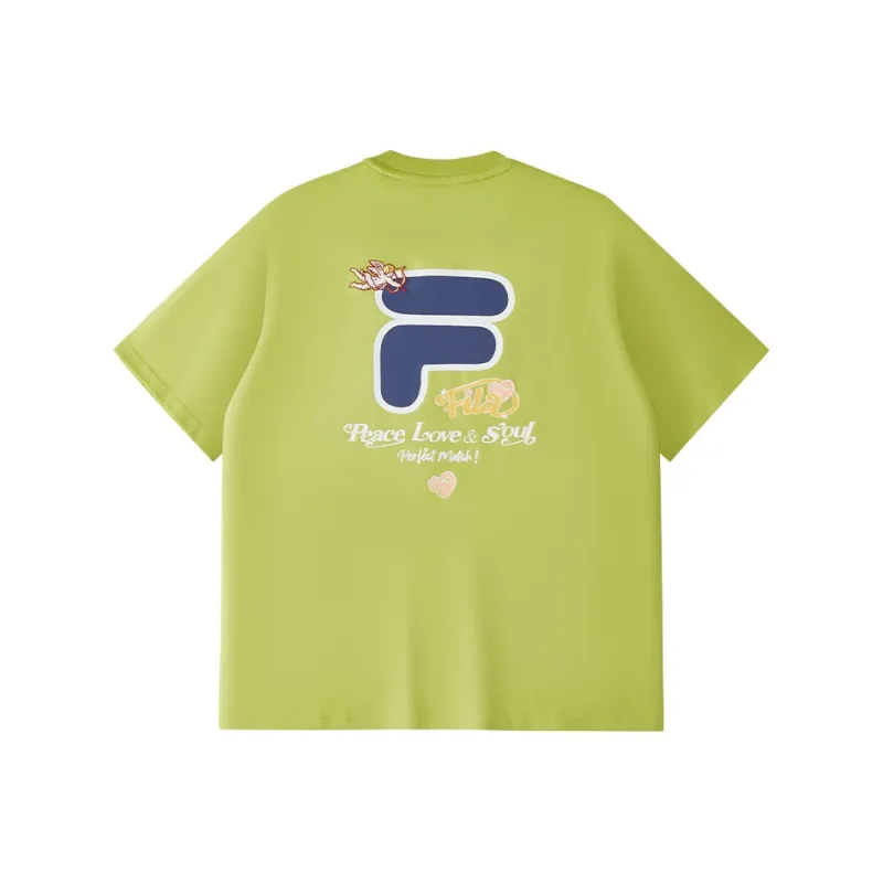 FILA FUSION FOB Series T Shirt Unisex Light Yellowish Green-0