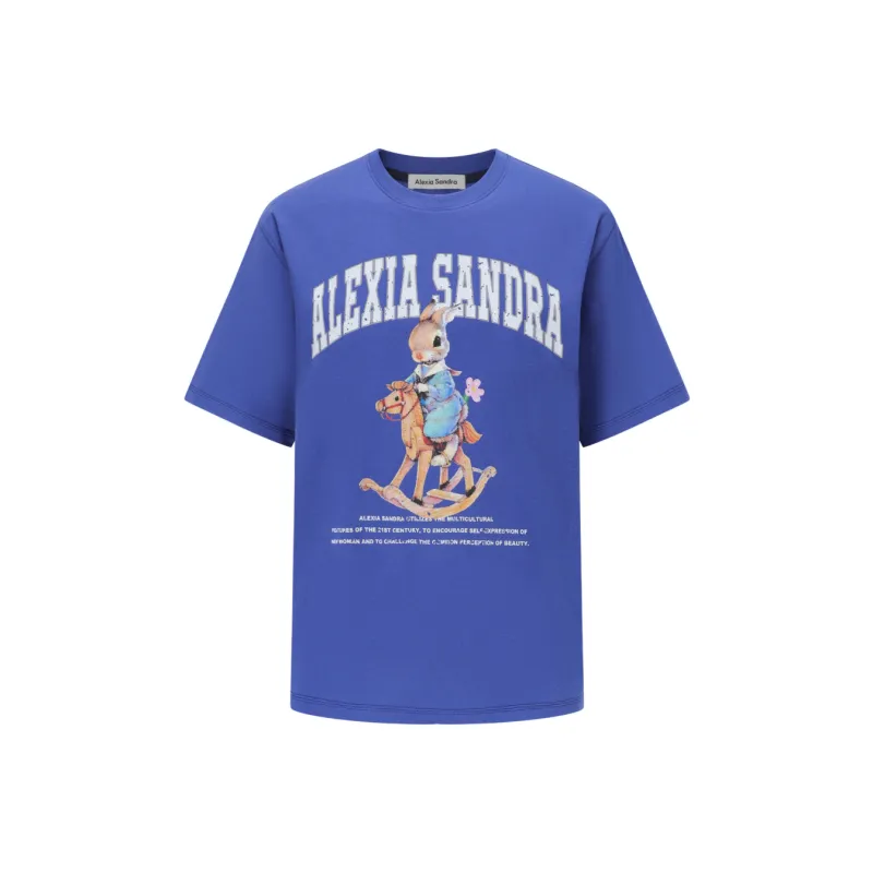 Alexia Sandra Rabbit Series Drop Shoulder Sleeve T-Shirt Unisex-4