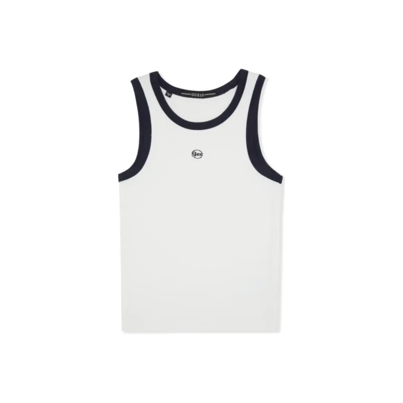 GUESS Tank Top Women's White Black-0