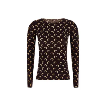 Marine Serre T Shirts Women's Brown