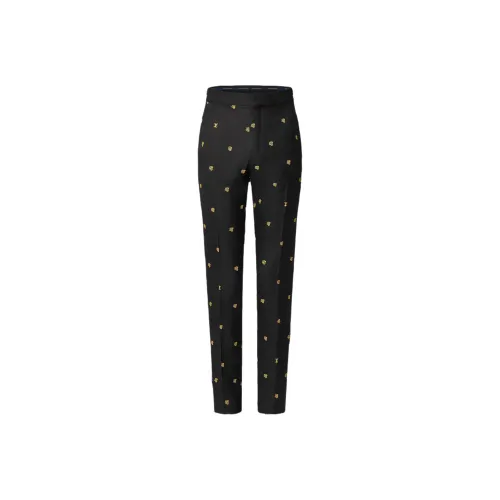 LOUIS VUITTON Embroidered Wool Blend Evening Cigarette Pants