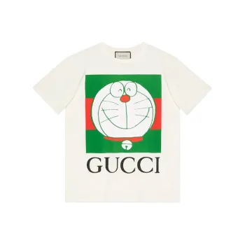 GUCCI X Doraemon Logo print T shirt