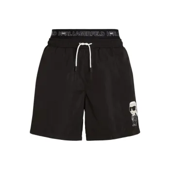 KARL LAGERFELD / Karl Lagerfeld Jeans Ikon Double waistband Swim Shorts