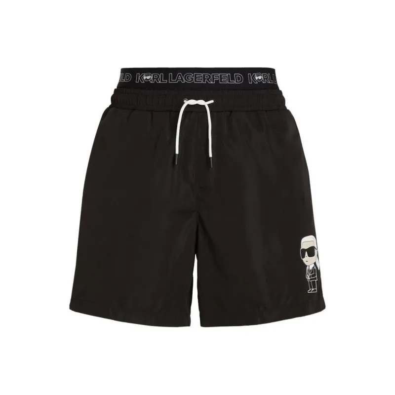 KARL LAGERFELD / Karl Lagerfeld Jeans Ikon Double waistband Swim Shorts-0