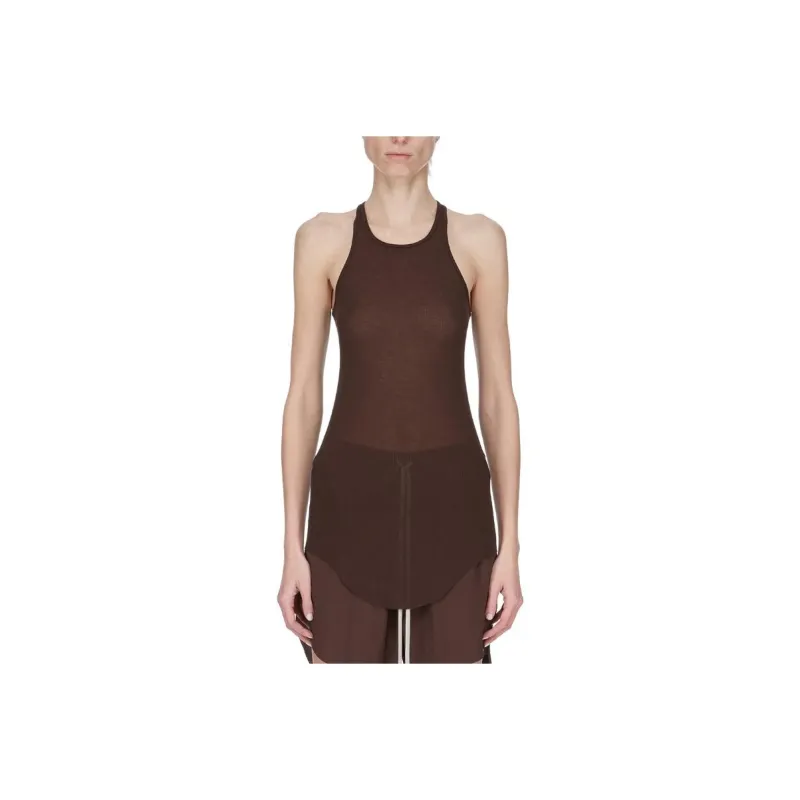 RICK OWENS Basic Ribbed Tank Top-0