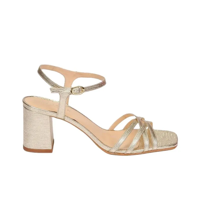 JONAK Victorine One Strap Sandals 7cm Women's Gold-1