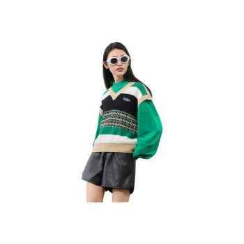 EICHITOO Tank Tops Women's Medium Green Stripes