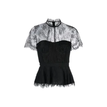 JONATHAN SIMKHAI Lace embellished Corset Top