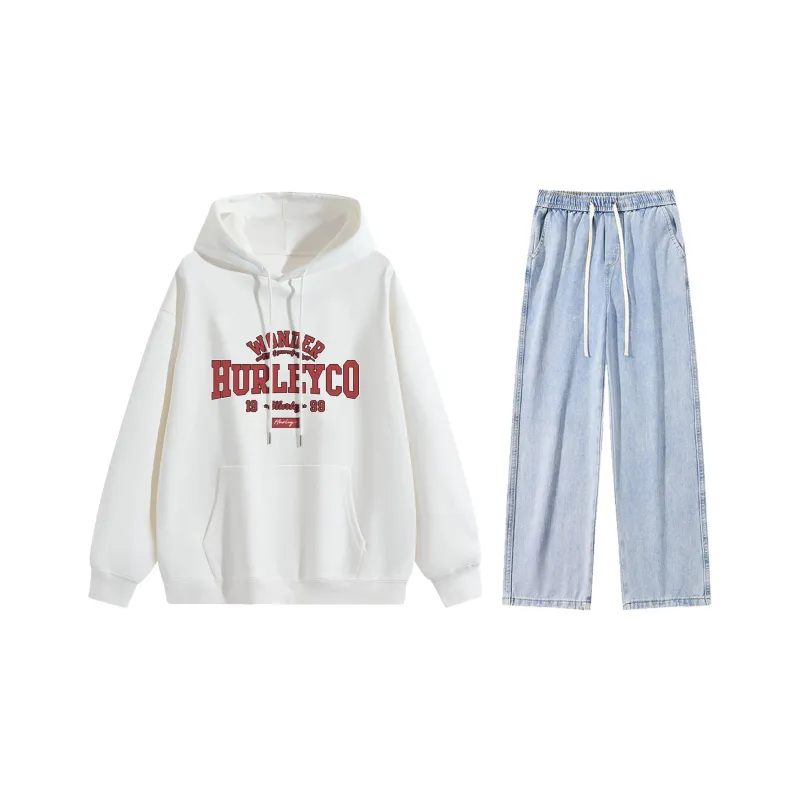 Hurley Sweatshirt Sets Unisex-22
