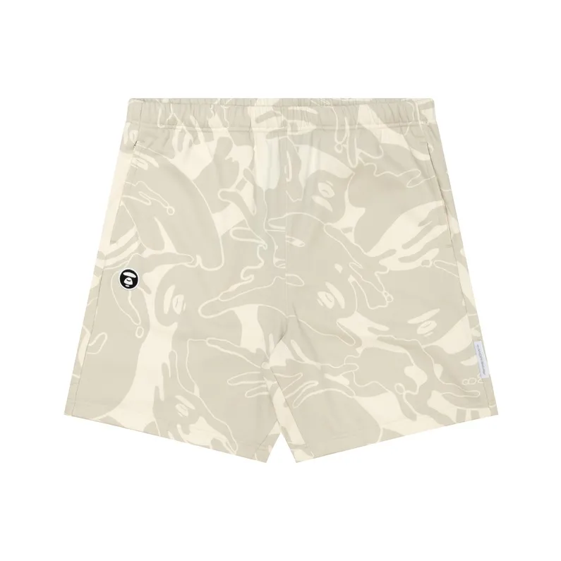 Aape Abstract print Jersey Track Shorts-4