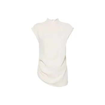 GAUCHERE Crepe Asymmetric Sleeveless Blouse