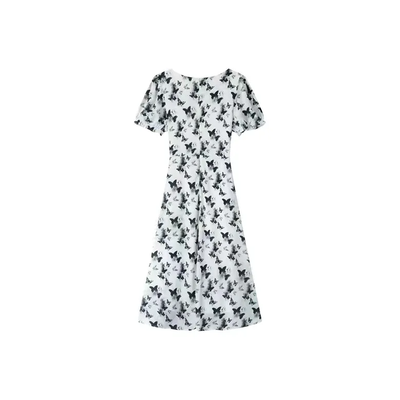 CANTALOVE Short Sleeved Dress Women's White-1