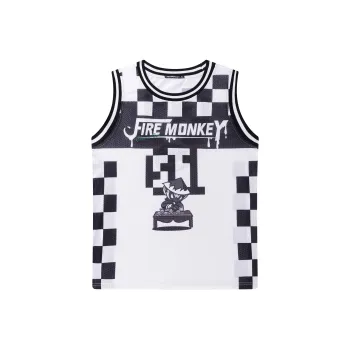 FireMonkey Basketball Jerseys Unisex Black White