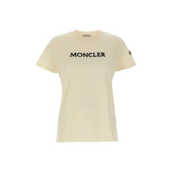 Moncler Logo Embroidered Crewneck T Shirt