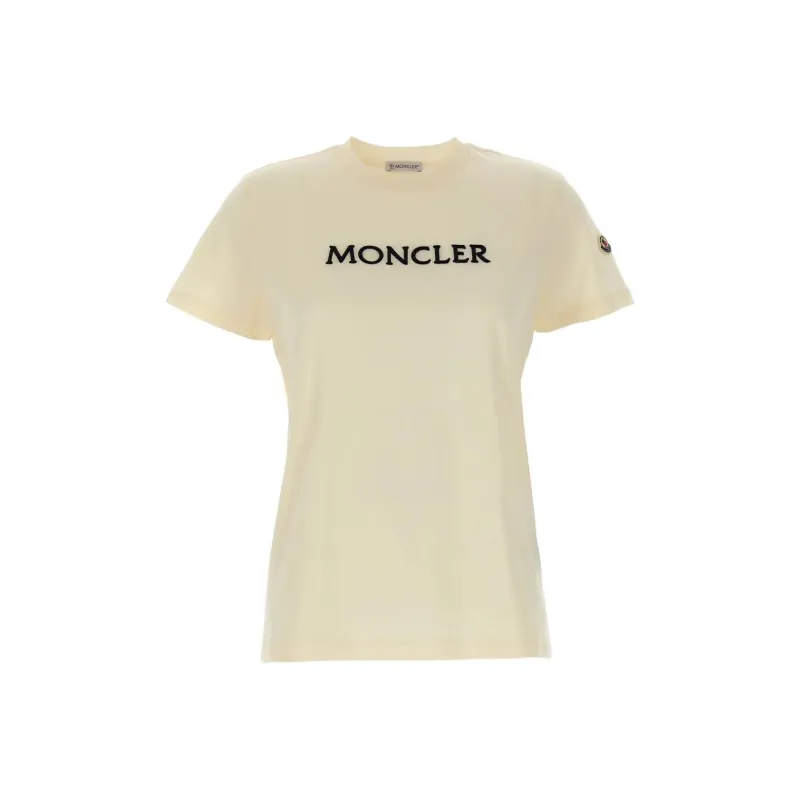 Moncler Logo Embroidered Crewneck T Shirt-0