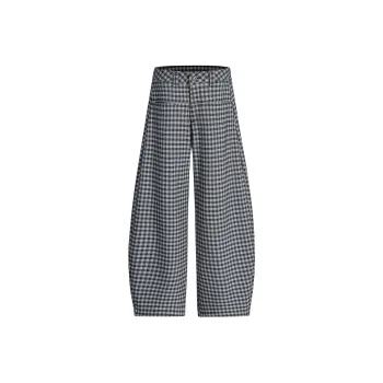 COMOWA Casual Pants Unisex American Plaid