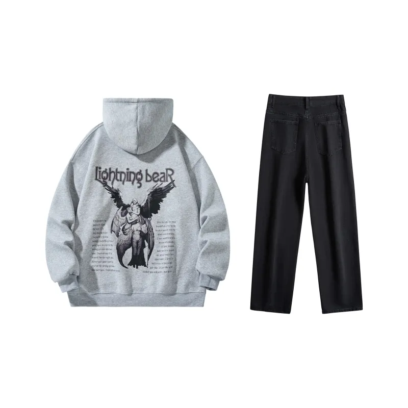 LIGHTNING BEAR Sweatshirt Sets Unisex-5
