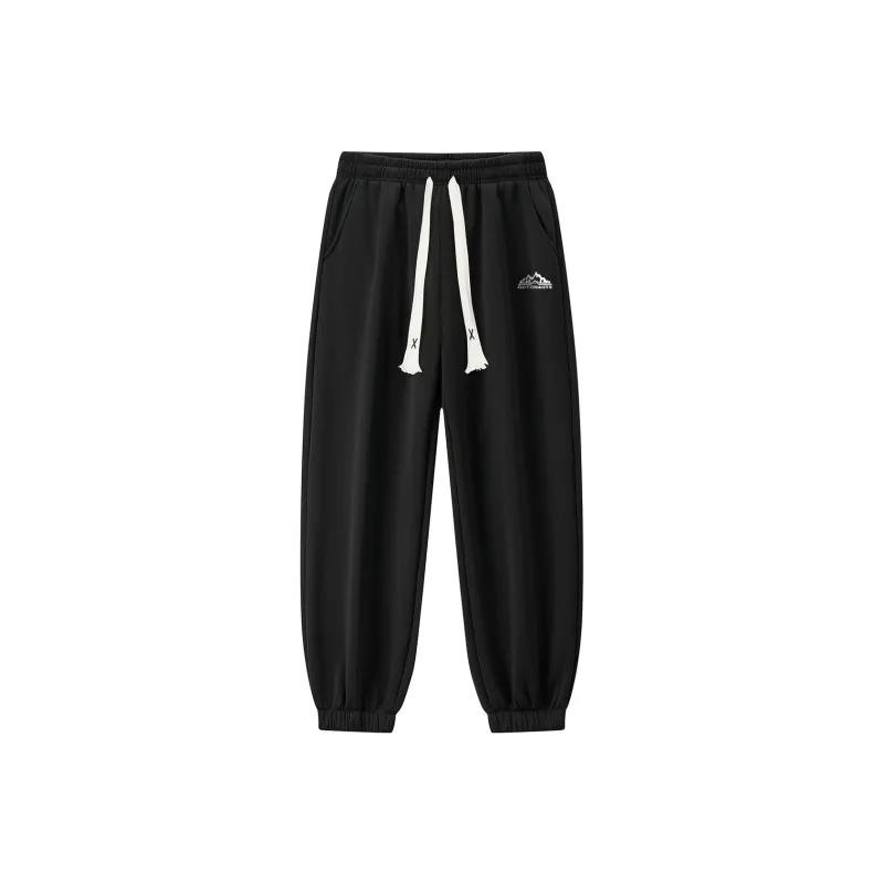 Small Columns Under The Sea Casual Pants Unisex Black-0