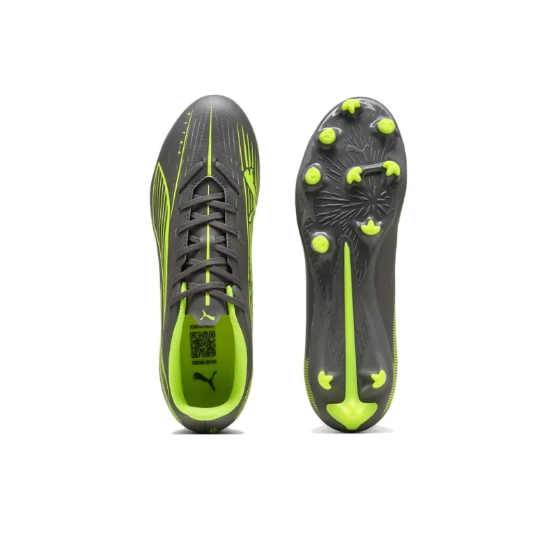 PUMA Artificial Ground Anti Slip Wear Resistant Soccer Shoes Unisex Gray Green-3