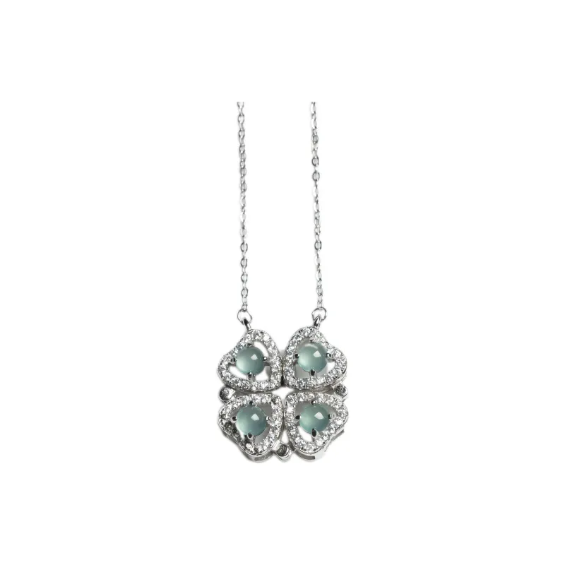 PUPAN Ice Glutinous Jadeite Necklaces Women's-0