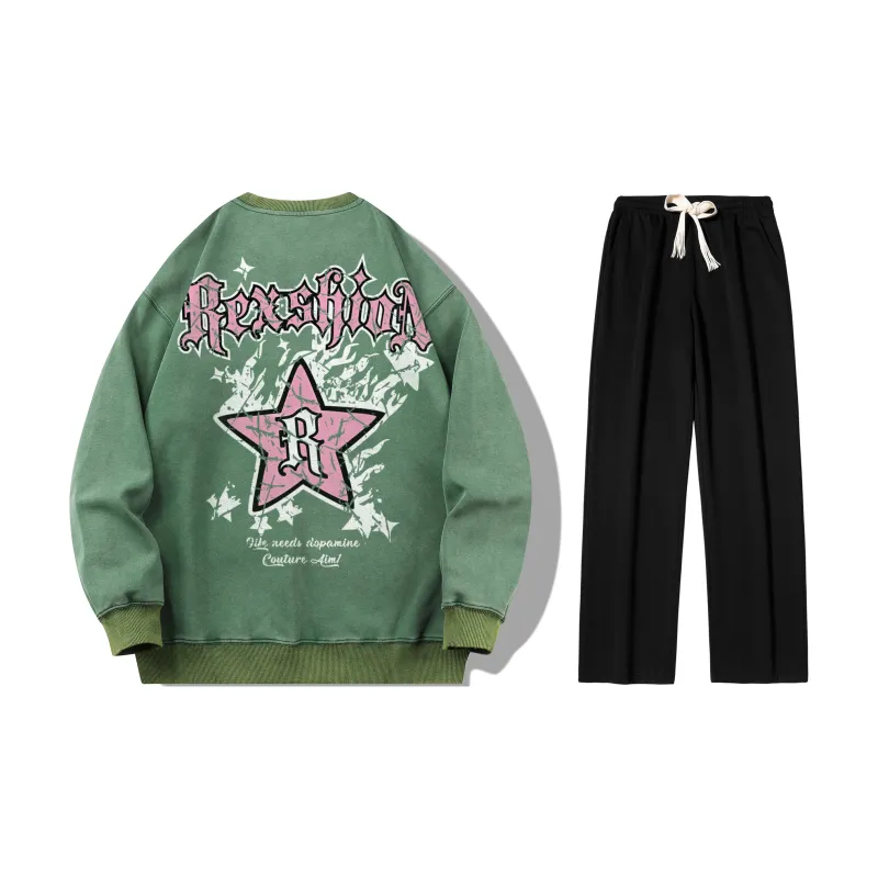 REXSHION Sweatshirt Sets Unisex-4
