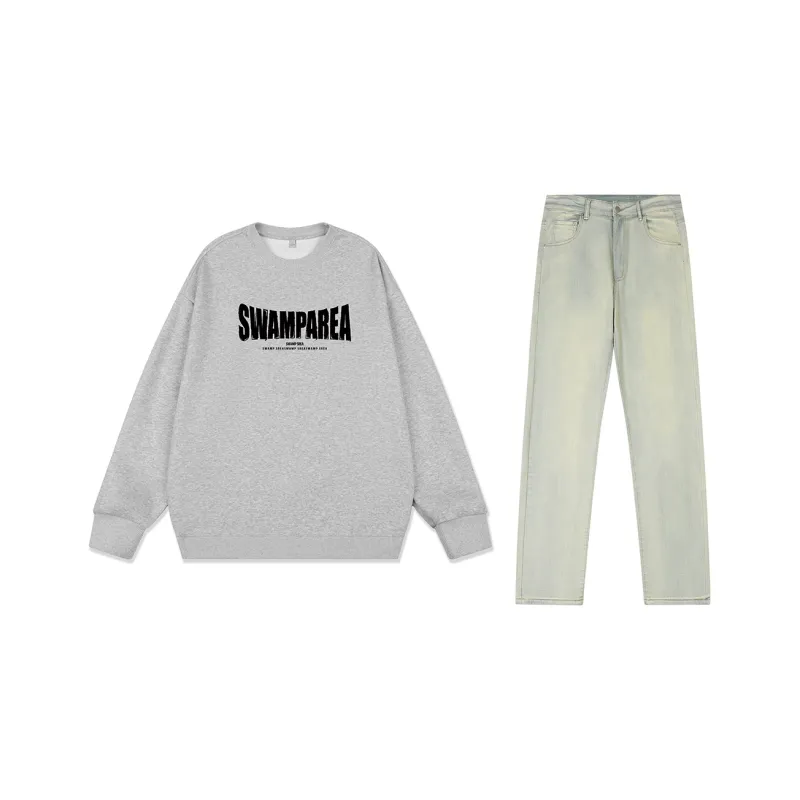 SWAMP AREA Sweatshirt Sets Unisex-9