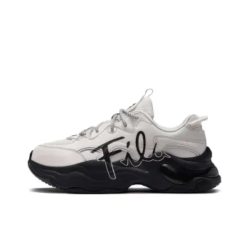 FILA FUSION BUBBLE Bubbles Shoes Low Top Chunky Sneakers Women's Micro White Black