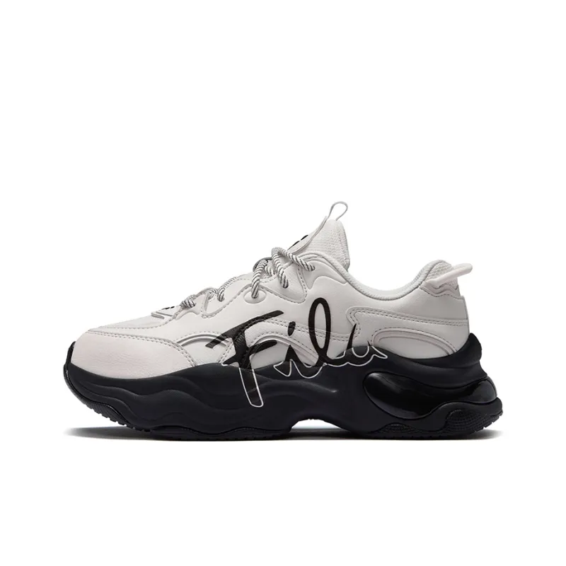 FILA FUSION BUBBLE Bubbles Shoes Low Top Chunky Sneakers Women's Micro White Black-0