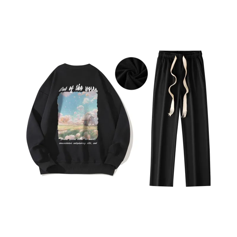 B.X Sweatshirt Sets Unisex-20