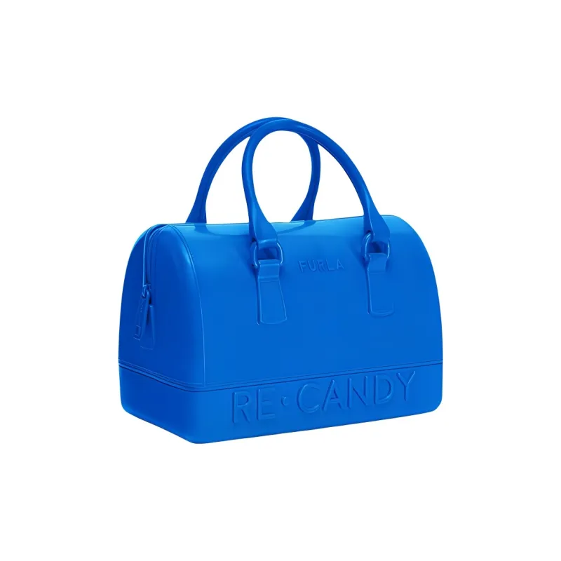 Furla Candy Synthetic Material Boston Bag Shoulder Bag Crossbody Bag Handbag Medium Size Women's Klein Blue-1
