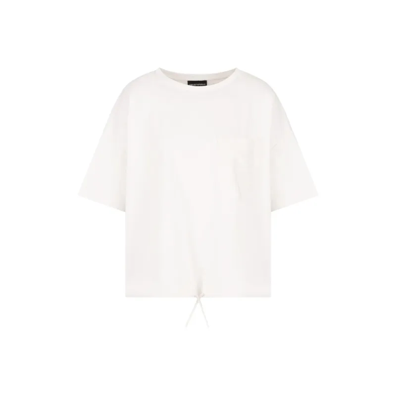 EMPORIO ARMANI Logo Embellished Crewneck T Shirt-0