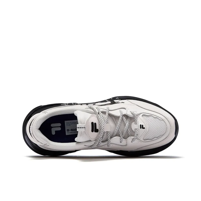 FILA FUSION BUBBLE Bubbles Shoes Low Top Chunky Sneakers Women's Micro White Black-3
