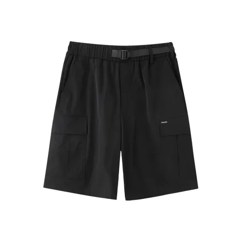 company logo drawstring track shorts item's Black
