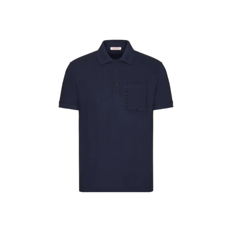 Valentino Polo Shirt Men's Marine Blue-0