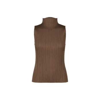 PLEATS PLEASE ISSEY MIYAKE FW24 Tank Top Women's Brown