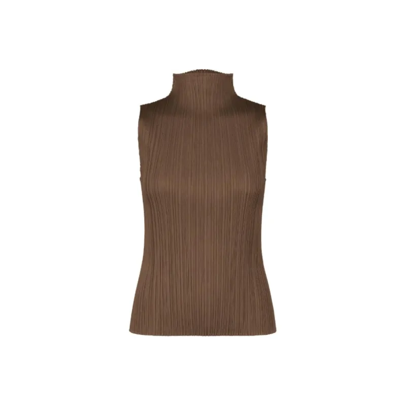 PLEATS PLEASE ISSEY MIYAKE FW24 Tank Top Women's Brown-0