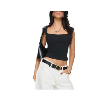 PRINCESS POLLY CASPIAN TOP Tank Tops Women's Black
