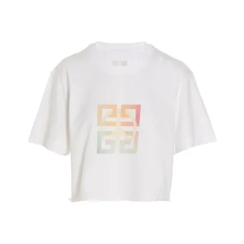 Givenchy Cropped Masculine T Shirt White