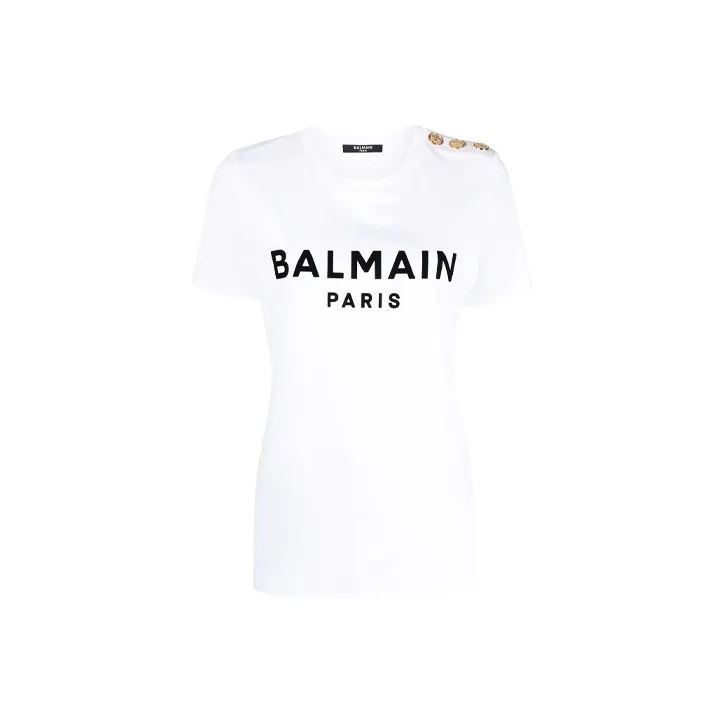 BALMAIN Signature Logo Printed T-Shirt-0