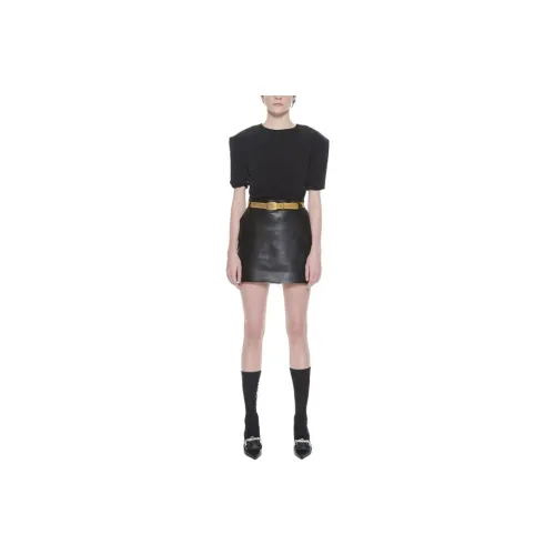 PushBUTTON T-Shirts Women's Black