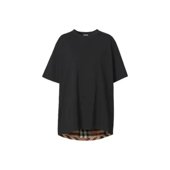 Burberry Check panel T shirt