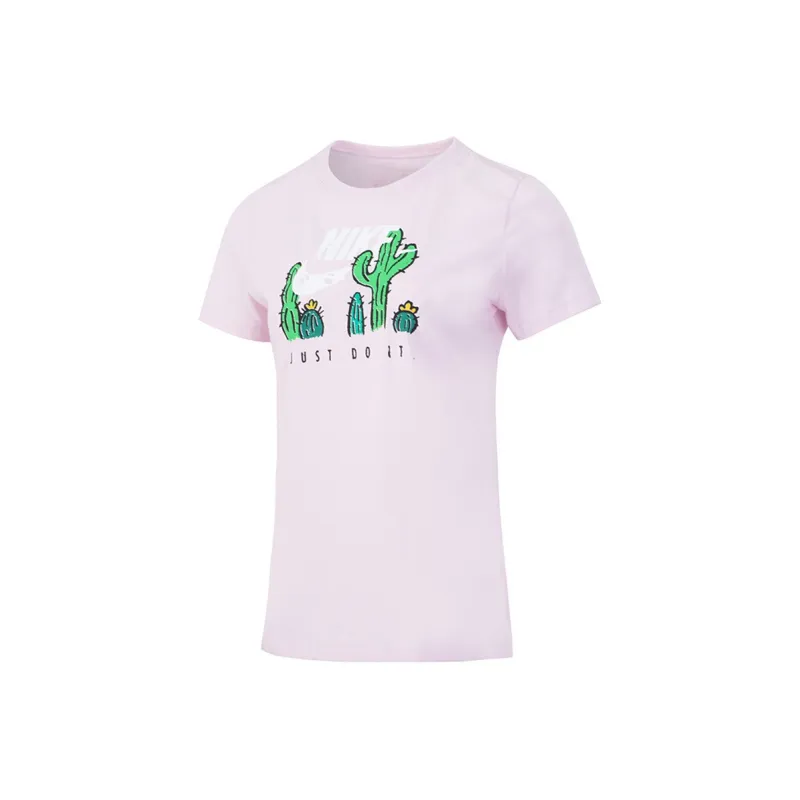Nike T Shirts Women's Pink-0