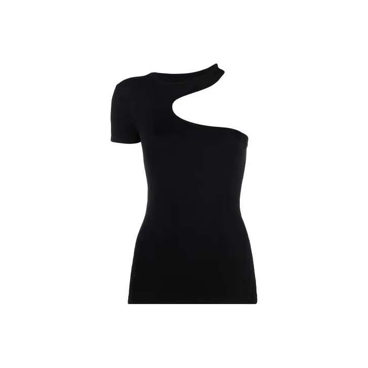 helmut lang Cut-out One-shoulder T-shirt-0