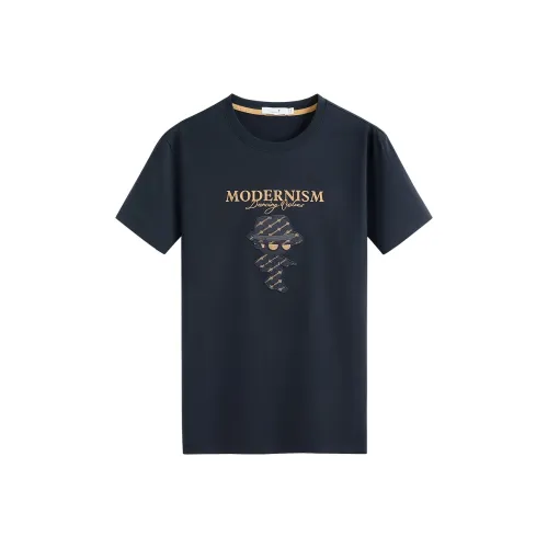 Dance With Wolves T Shirt Men's Dark Blue