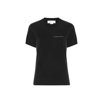 Victoria Beckham Logo Printed Crewneck T Shirt