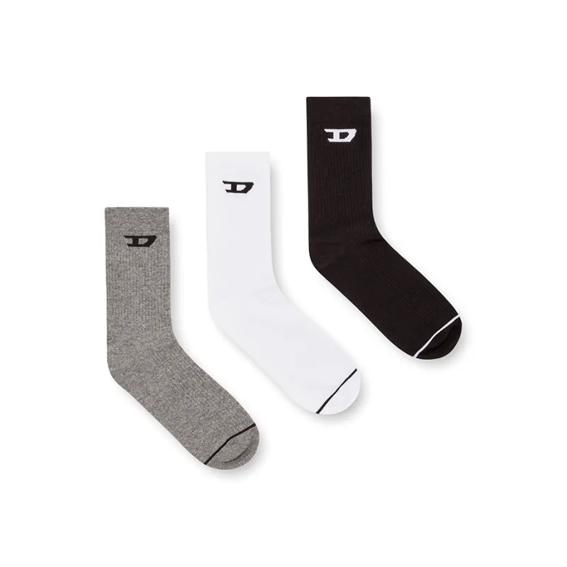 DIESEL Mid Calf Socks Men's 3 Pack-7